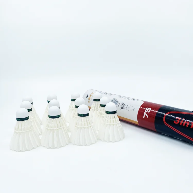 International Match Ball Durable Duck Feather 3in1 Cork Head Badminton Shuttlecock Top Quality Hybrid Badminton for Professional