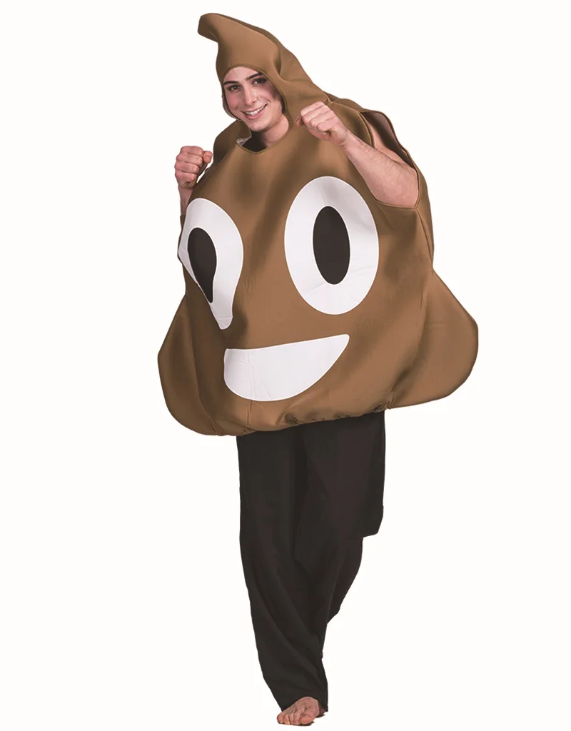 
Molezu Adult Happy Shit Costume Suit Blow Up Halloween Party Fancy Funny Faeces Dress Prank Costume Cosplay 