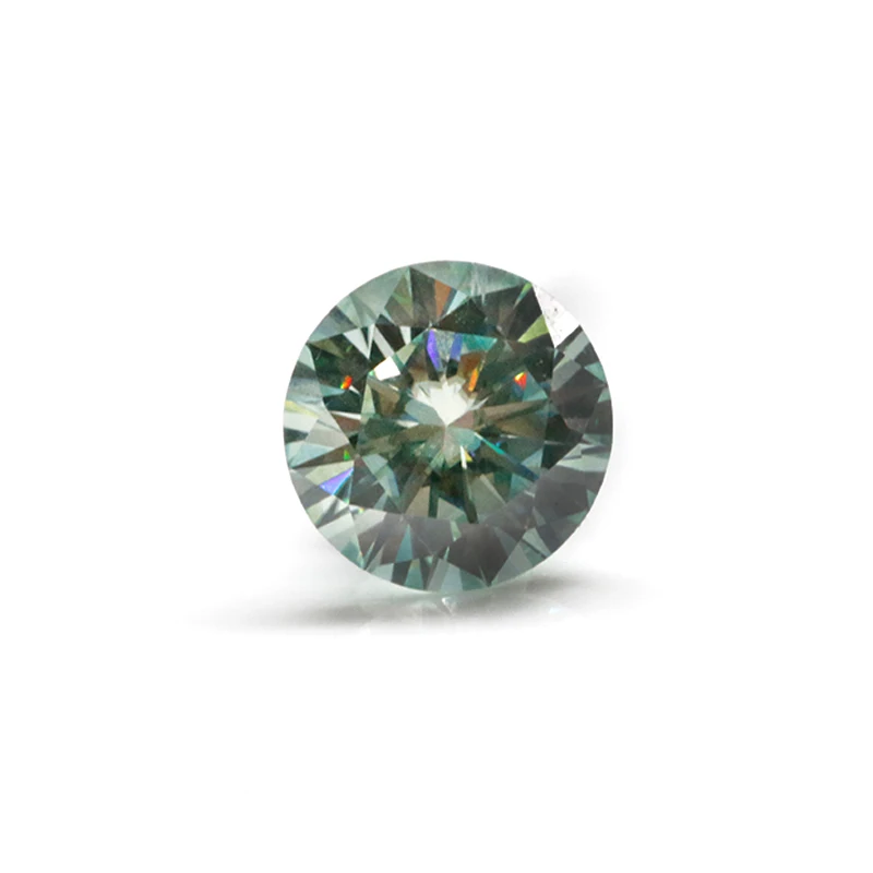 

Wholesale 1/2/3 carat round brilliant green color loose moissanite diamond
