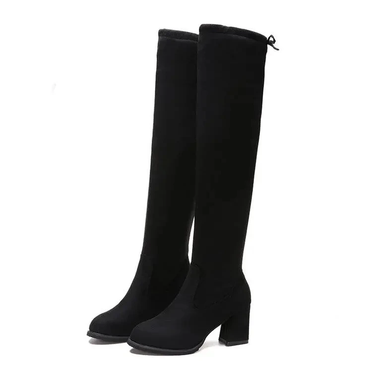 

winter spring suede over the knee boots thigh high fur boots shoes women uggh strethy women's boots