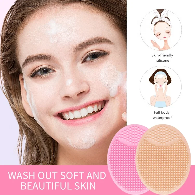 

Hot Selling Manual Soft Deep Cleaning Face Tool Exfoliating Massage Silicone Facial Cleansing Brush, 5 colors