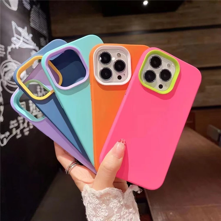 

2022 New 2020 popular shockproof trend new candy color fingerprint proof mobile phone shell for iPhone13pro max phone case