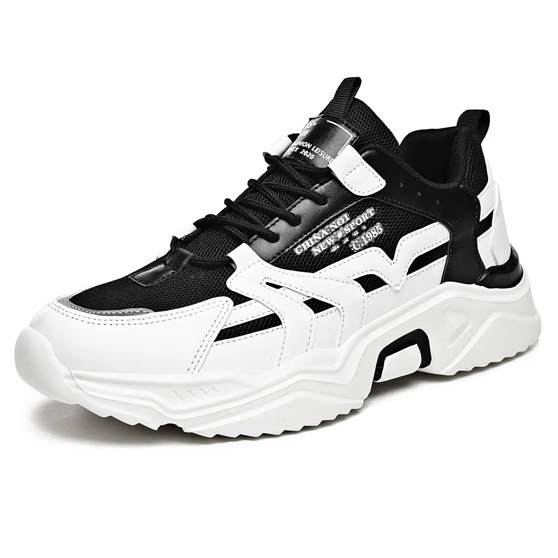 

Jinqiu lightweight walking style shoes fat knitted men's casual shoes new models, Optional