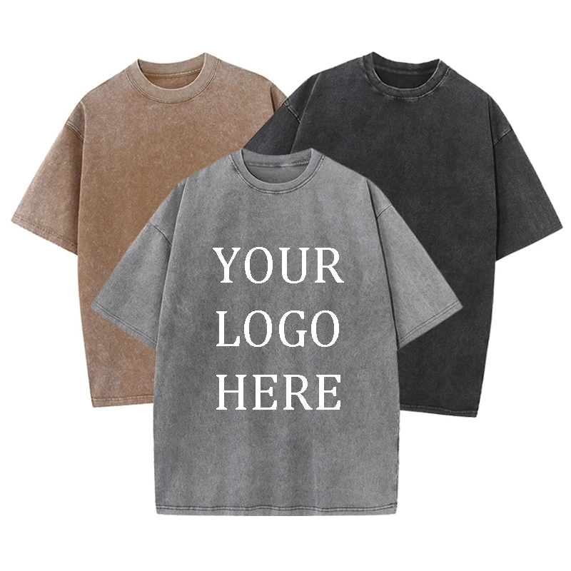 Acid Wash Streetwear T Shirt