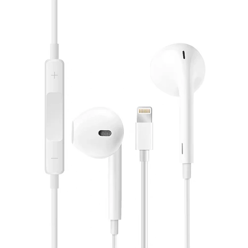 

SIPU good quality mobile phone headphone hand free earbuds with microphone for i phone 7 8 x XS wired earphones for apple, White