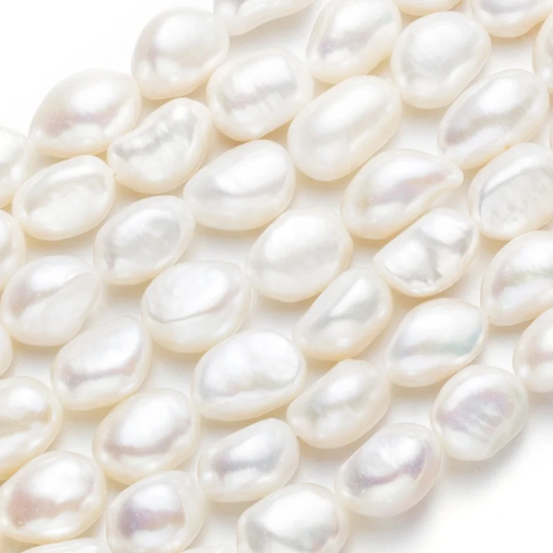 

AAA 7mm 8mm 9mm 10mm 11mm string baroque freshwater pearl necklace genuine, Natural white