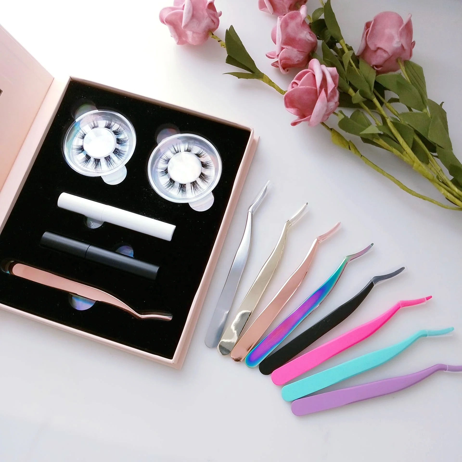 

Private label Eyelash Cluster Wispy DIY segmented eyelash Extensions Kit Lash Ribbon Pre cut Segments with paper box