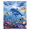 Diamond Painting Full Drill Underwater World Photo Printing Dolphin Fish And Turtle Diamond Embroidery Wall Art Decor