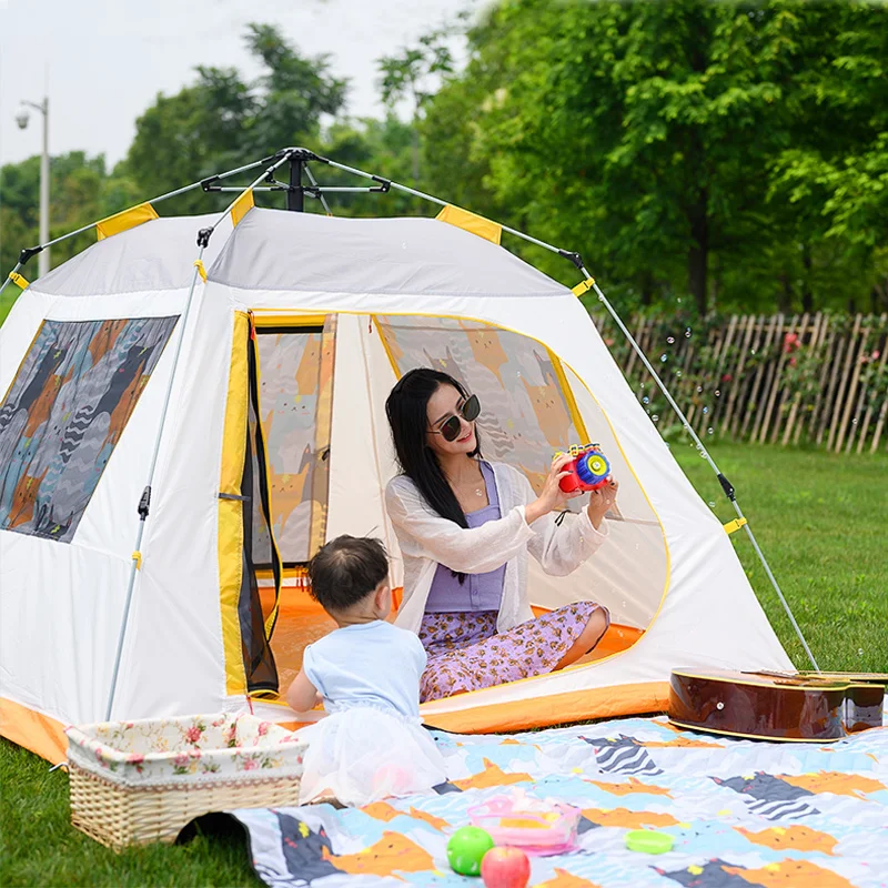 

folding children's Kid Play Tent indoor and outdoor Fully automatic kid pop up camping tent for beach