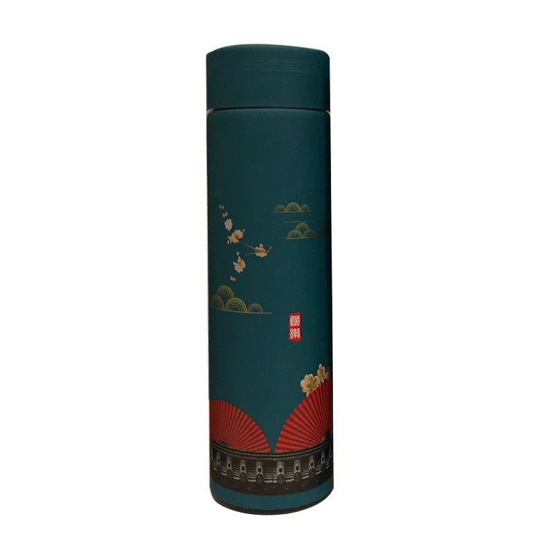 

New national tide Chinese style 304 stainless steel vacuum flask, As picture