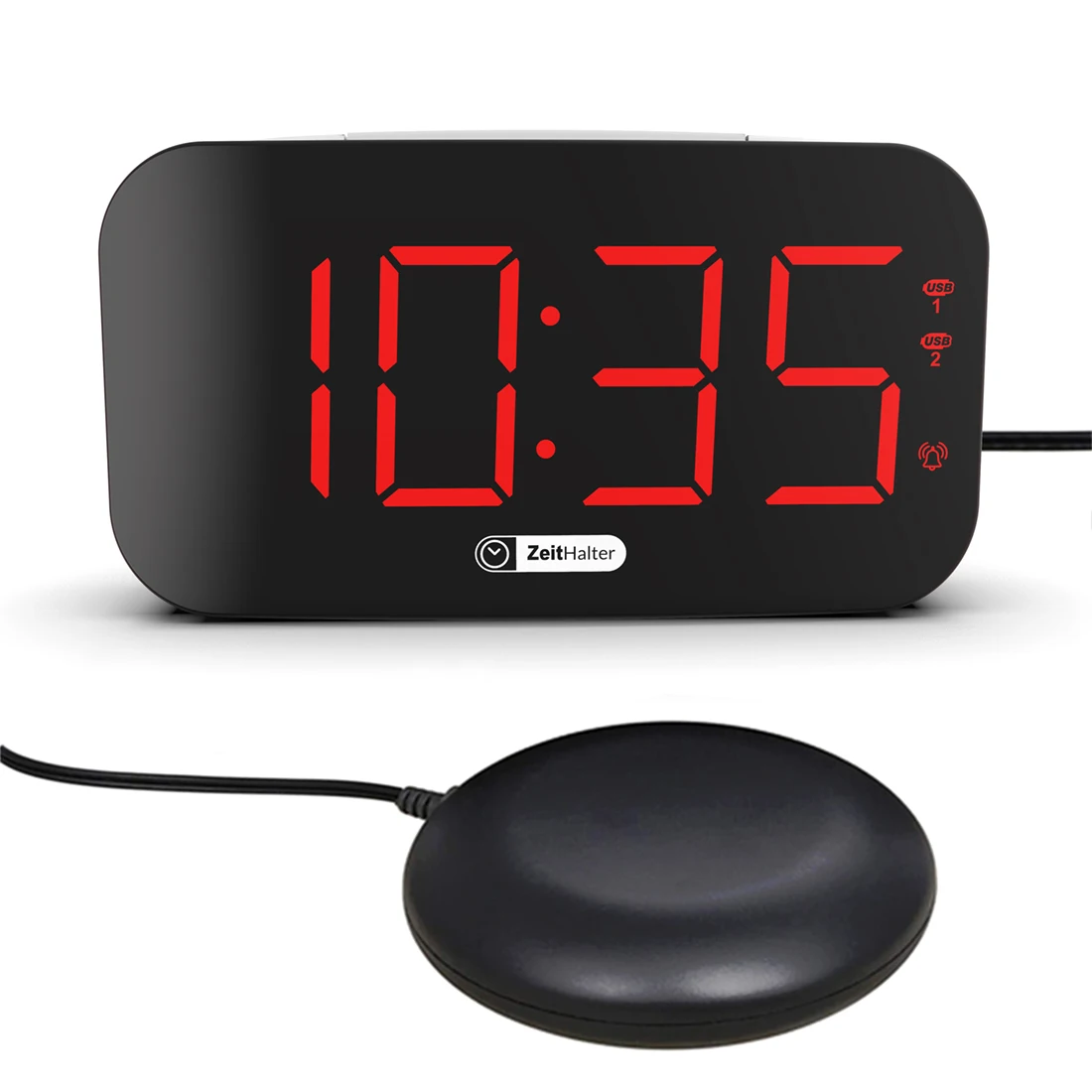 

Popular Led Digital Clock Big Screen Led Seven-Color Night Children Snooze Shaker sonic vibration alarm reminder clock