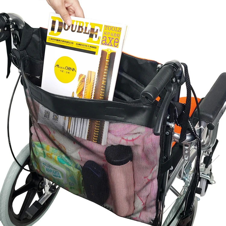 Universal Mesh Wheelchair Back Pouch Organizer Backpack Storage Bag