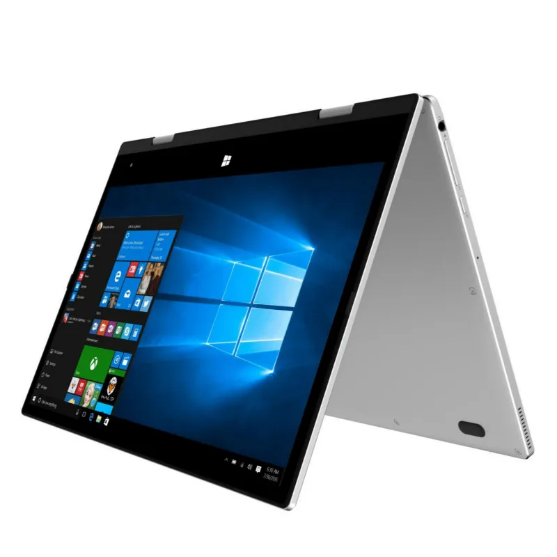 

360 Rotating 11.6'' 8GB Laptop IPS Touch Screen N4100 Type-C YOGA Slim Notebook two-in-one Business Office Tablet FHD Netbook, Silver