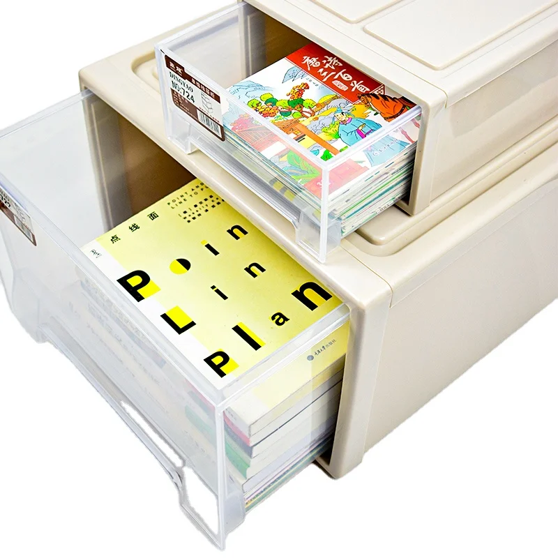 

plastic cosmetic storage box makeup drawer organization, Beige