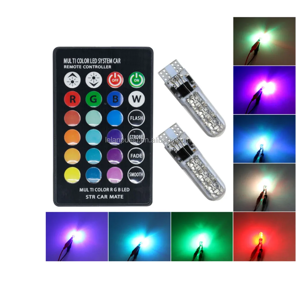 Car Led Reading Lights Rgb T10 5050 6smd 12v Super Light Led 500lm Mini Driving Lights For