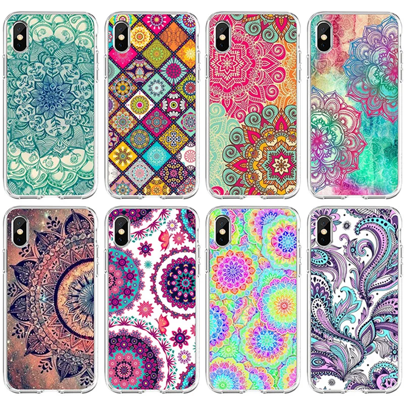 

INS Sale Mandala Pattern For IPhone 12Pro 11 7/8/6/Plus Case Custom Phonecase Cell Phone Cover, Customised