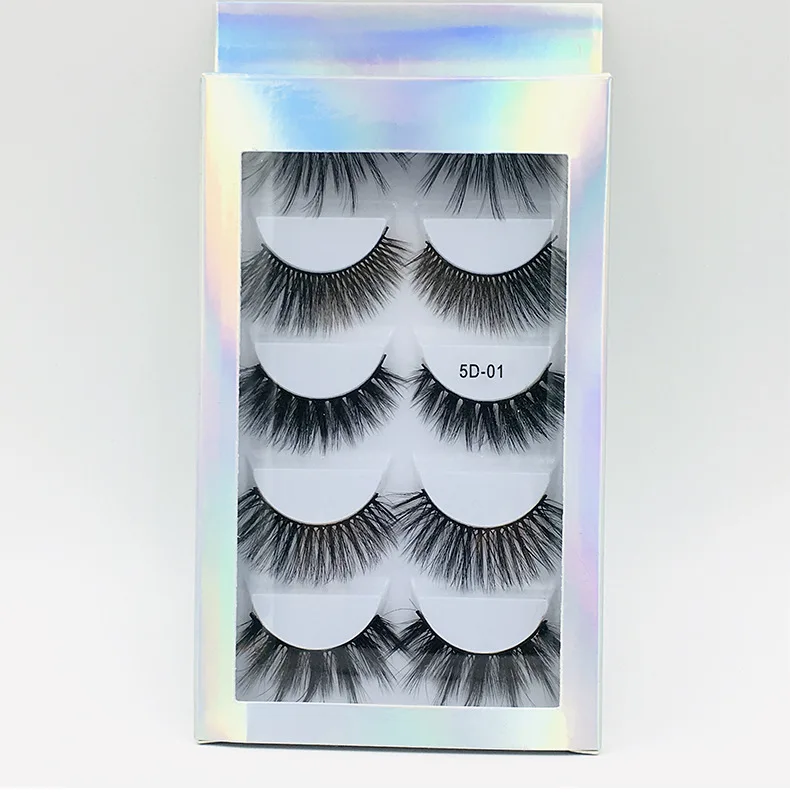 

5 Pairs 3D Mink Hair False Eyelashes Thick Silk Faux Mink Eye Lashes Wispy Makeup Beauty Extension