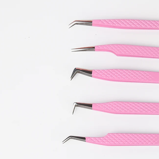 Eyelash Extension Tweezers Fiber Tip