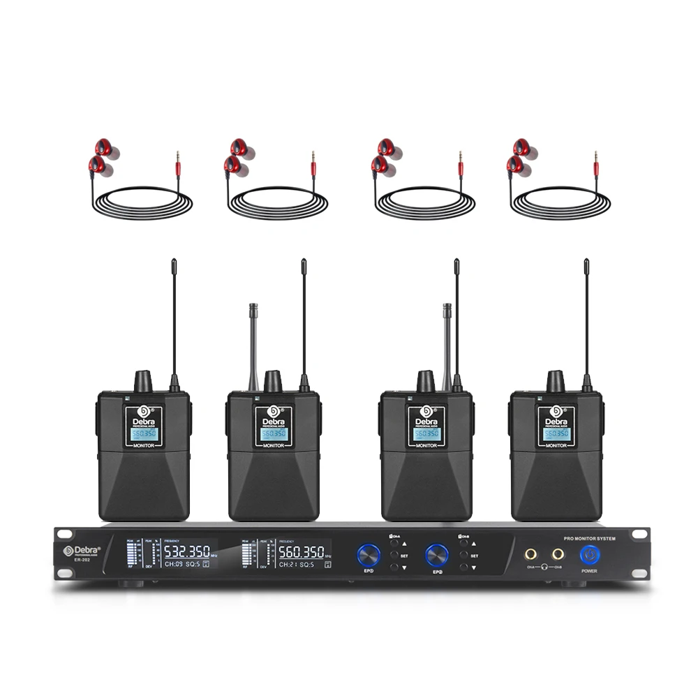 

ER-202 Professional Wireless in-ear monitor earphone system with BT5.0 XLR for stage singing studio recording