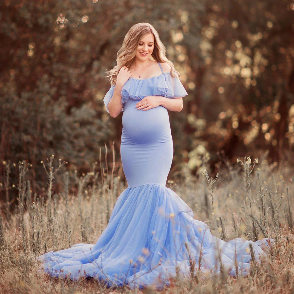 

Maternity Dresses For Photo Shoot Pregnant Women Pregnancy Dress Photography Props Sexy Off Shoulder Maxi Maternity Gown