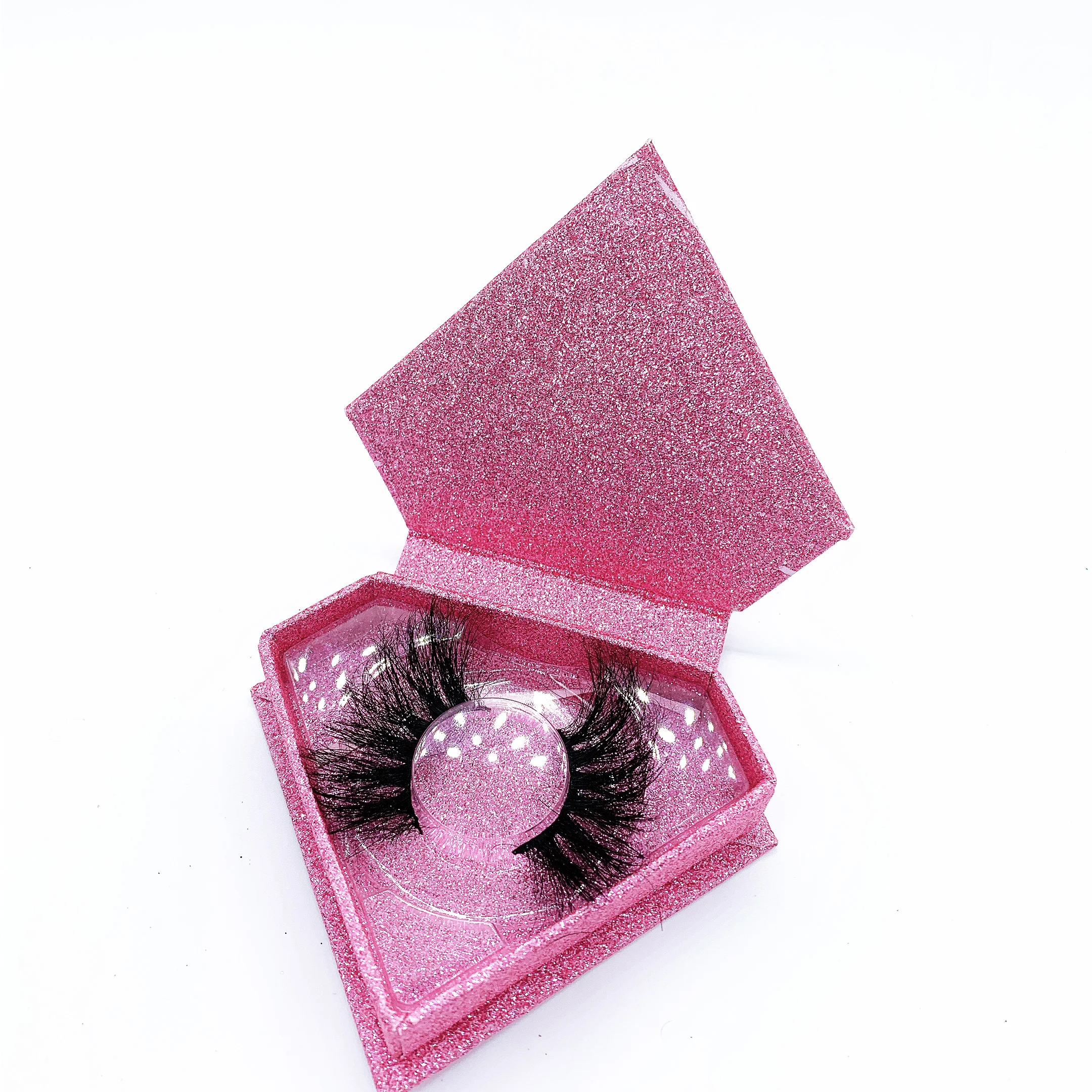 

Luxury grade 25mm lashes mink eyelashe wholesale custom lash box 3d bottom full strip min, Black color