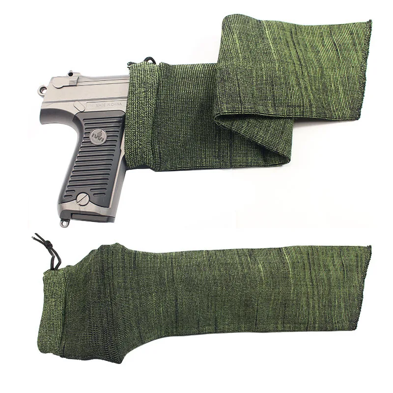 

36cm/14Inch Silicone Treated Gun Sock Pistols Knit Protection Cover Gun Sock Bag Case Wholesale Camo Gun Sock, Black,grey,green,tan