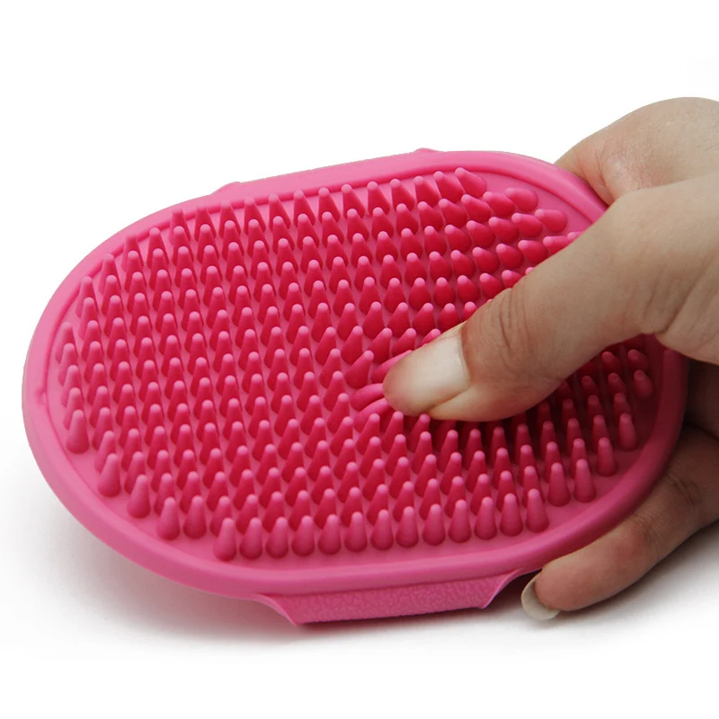 

Amazon dog bathing brush Silicone hair removal Deshedding tools brush pet hair removing brushes