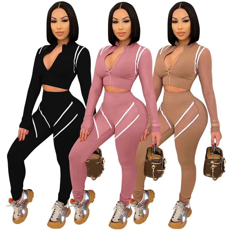 

2022 new arrivals 2 piece sweat suit for black women clothing tracksuit outfit women sets two piece top and pant set women