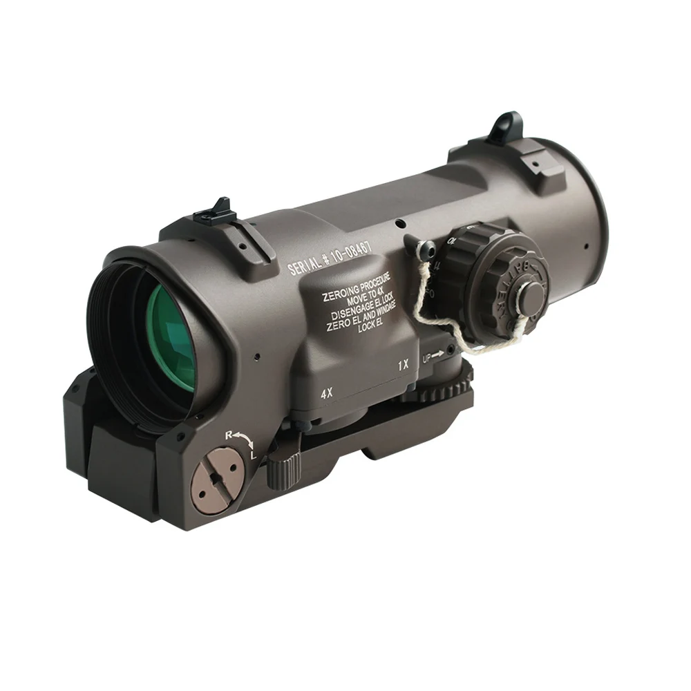 

1x-4x Fixed Dual Purpose Scope Red illuminated Red Dot Sight Wide Angle Vision for Rifle Hunting Shooting