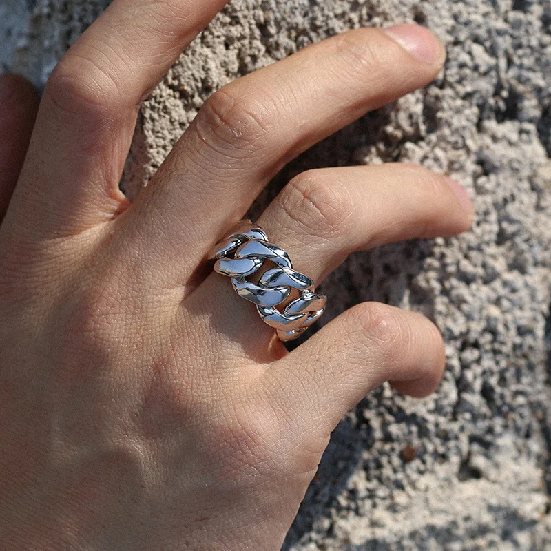 

Championship Love Stainless Steel Customization Chunky Rings For Women, White gold,rose gold, 18k gold