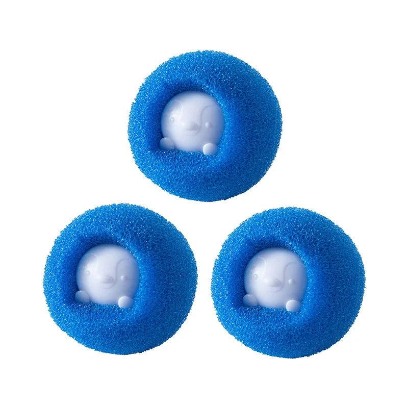 

Hot sale Magic Sucking Hair Ball Decontamination Anti-entanglement Eco Laundry Ball For Washing Machine ball, Orange/blue