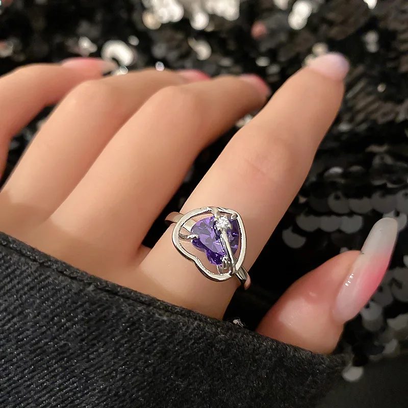 

new design drop purple heart earrings for girls