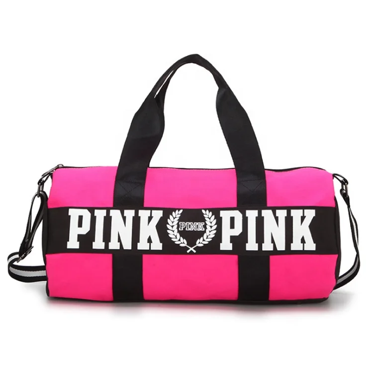 

Waterproof Gym Bag Duffel Sports Bag Fitness Outdoor Travel Pink Women Handbag Large Capacity Storage Shoulder Bag with Logo