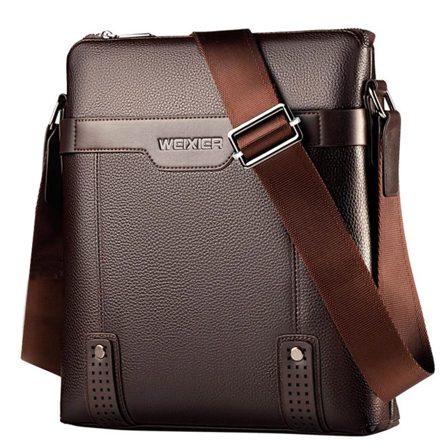 

High quality single shoulder crossbody messenger bag for men, Black,brown