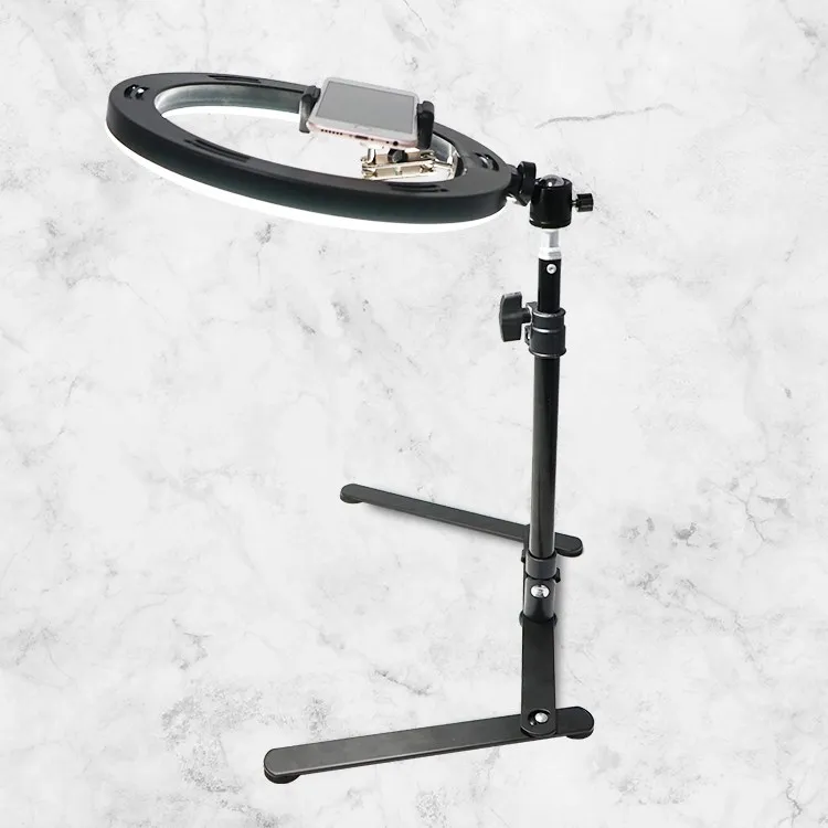

10 inch overhead ring light for live streaming, Black