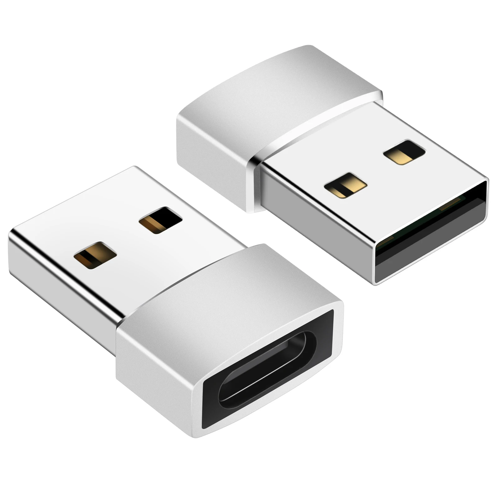 

Colorful USB 2.0 connector type A male to type C female OTG usb charge adapter, Black/sliver/grey