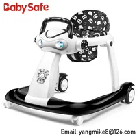 

Babysafe softextile baby walker r,Easy to Fold, Adjustable Seat Height, Fun Toys & Activities for Baby