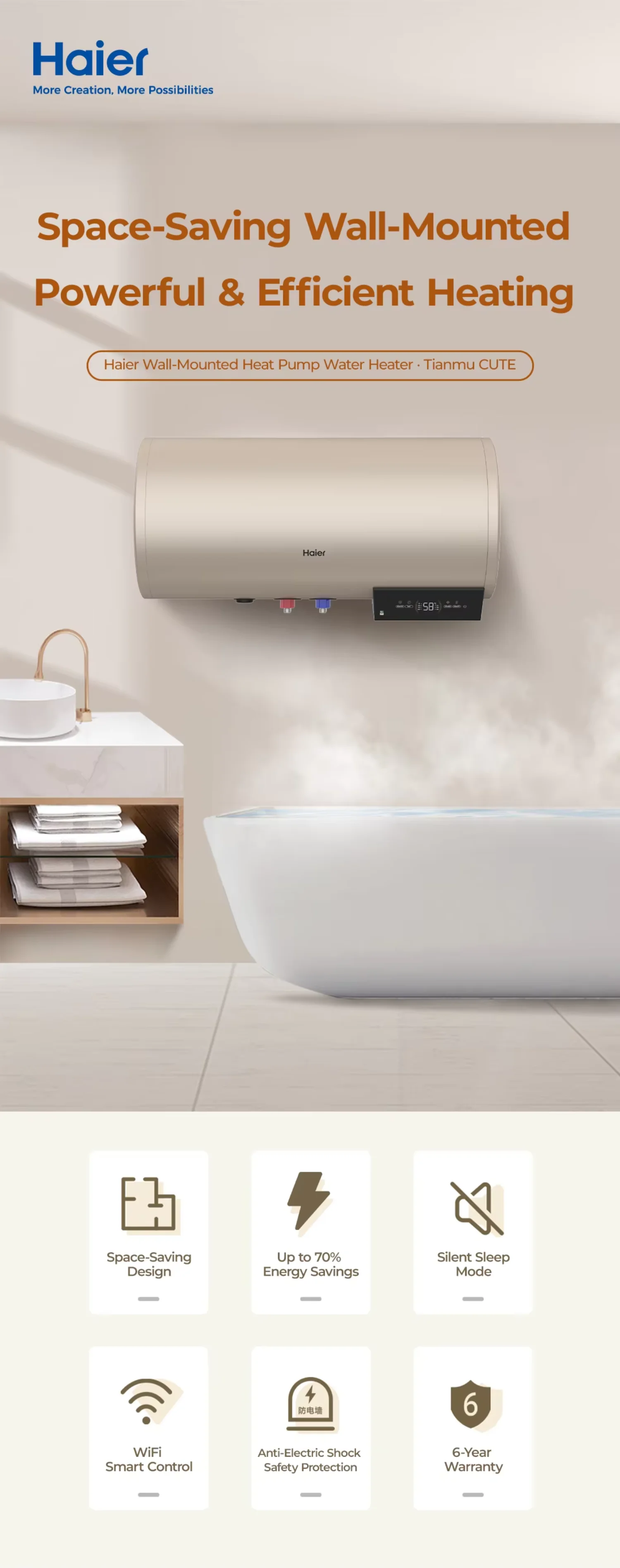 Water Heater, Wall, 80L - detail 18