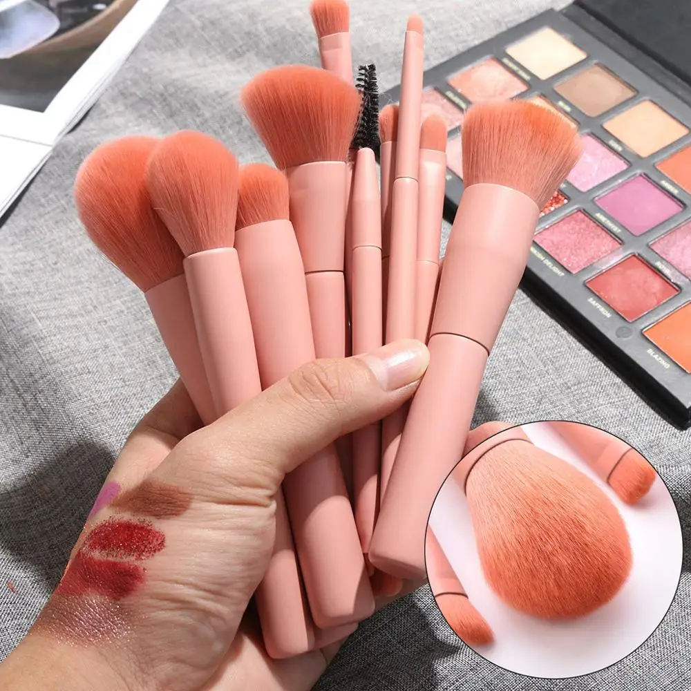 

10PCS Wooden Foundation Eyebrow Eyeshadow Makeup Sets Multifunctional Cosmetic Brush Make Up Tools