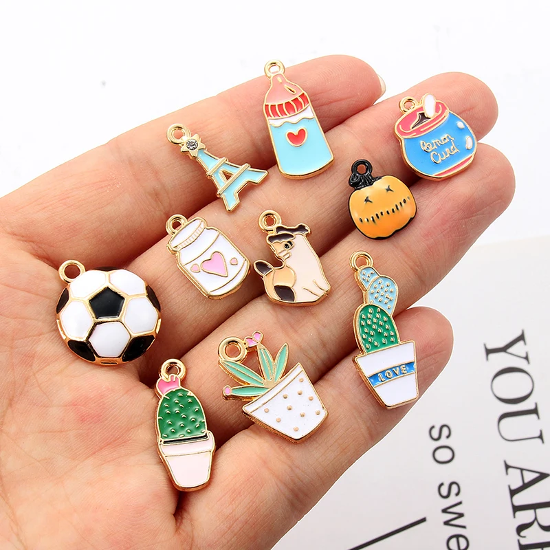 

Mixed Metal Enamel Charms Animal Plant Pendants Ornaments Beads for Bracelet Earrings Jewelry Making Customizable Accessories