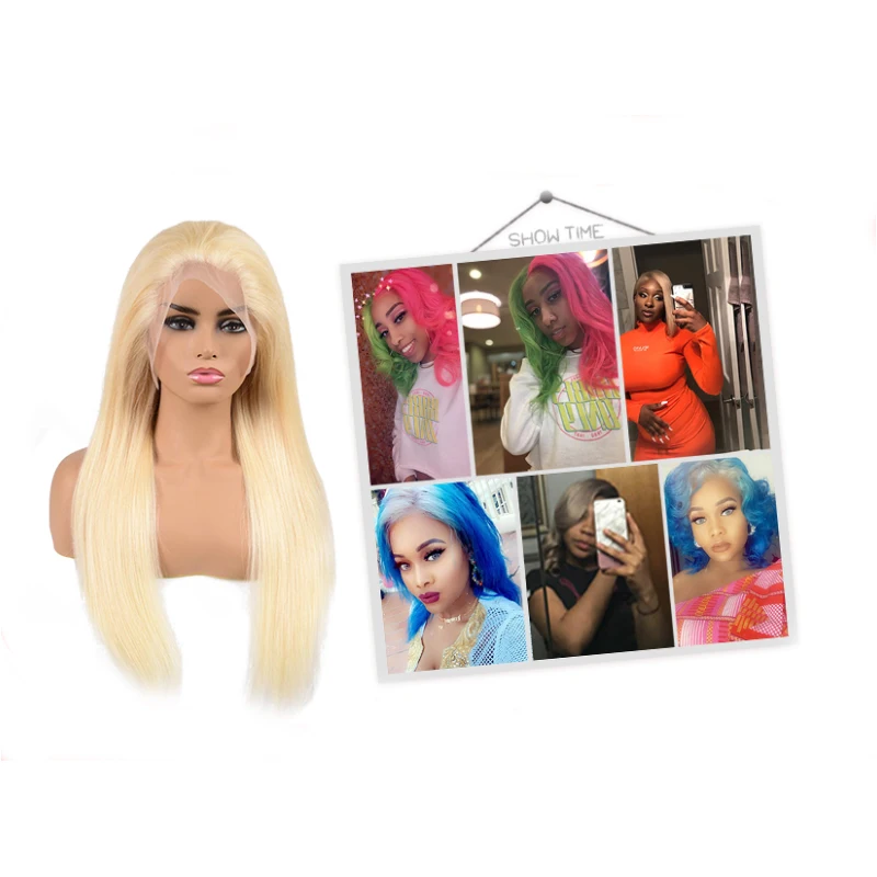

Huashuo 613 Blonde Full Lace Wig Pre Plucked Hairline With Baby Hair 150% Density Brazilian Virgin Human Hair Wigs For Woman