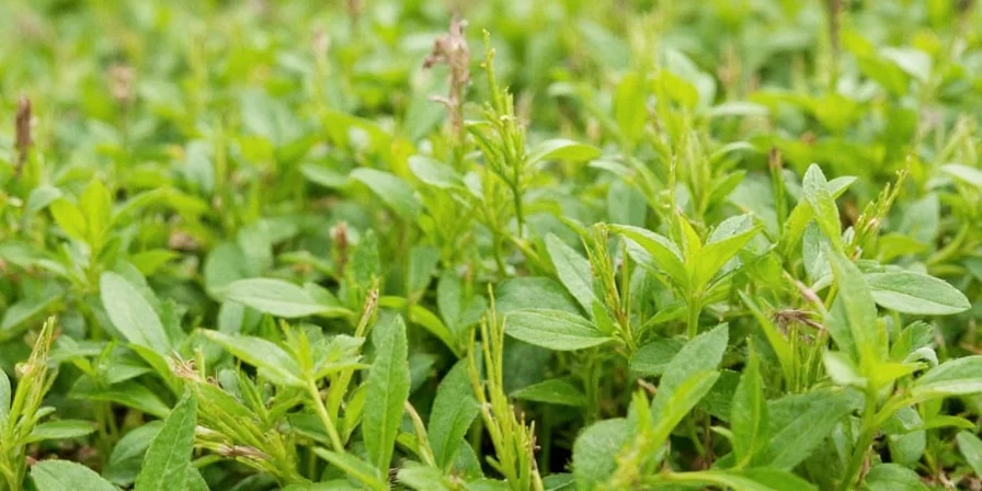 Fresh summer savory plant