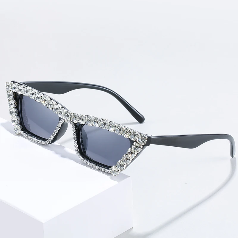 

Small Rhinestone Sunglasses Shades Shining Diamond Sunglasses Women Brand Design Bling Sun Glasses Cat Eye