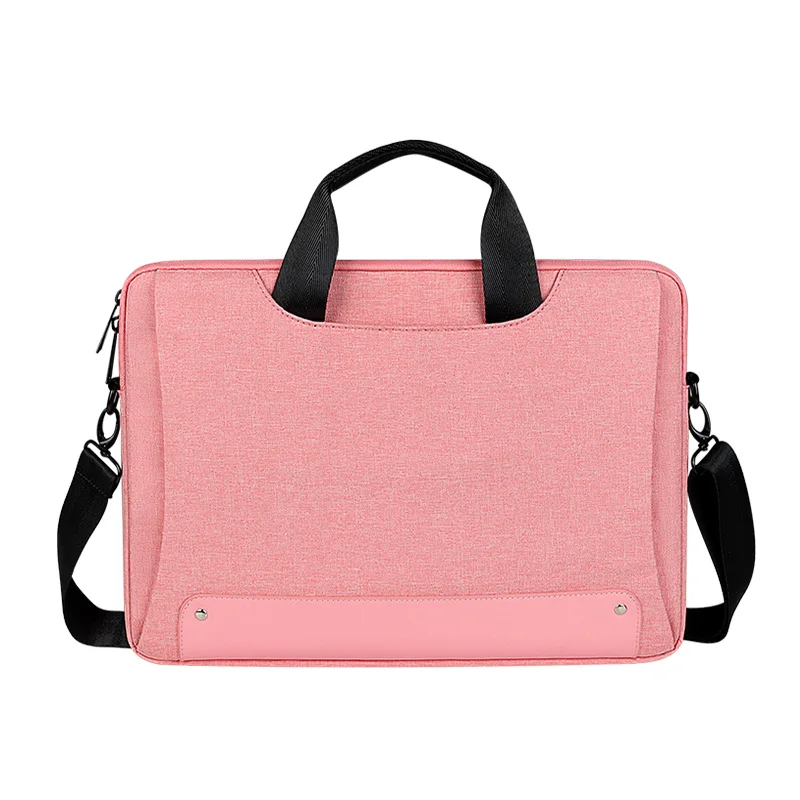 

2021 popular new product polyester business tripCarrying single-shoulder multi-function computer bag, Black pink grey