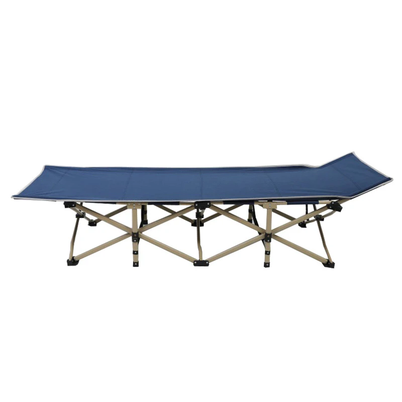 

Hot selling can be wholesale double layer portable folding bed Outdoor folding camping bed Office folding nap bed, Grey