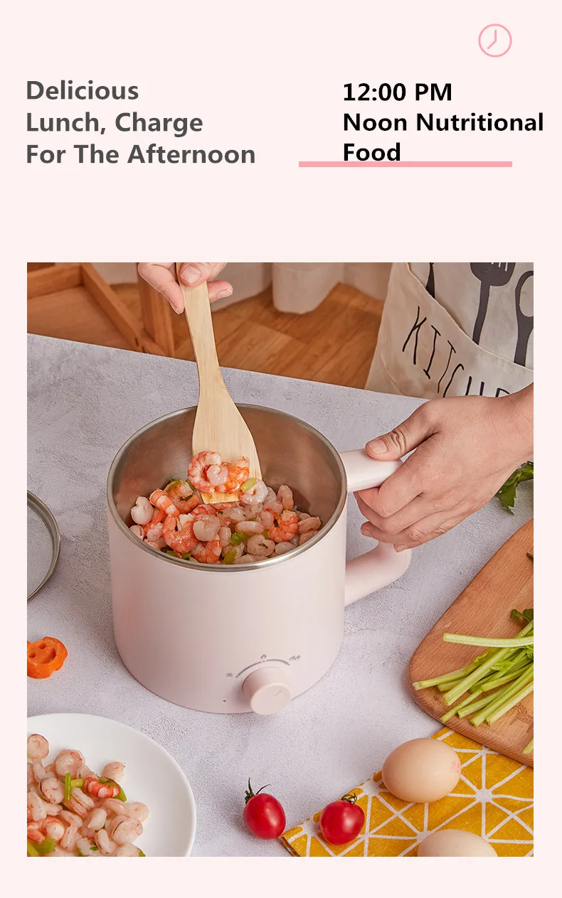 Portable Travel Egg Steam Noodle Pot Mini Electric Rice Cooker