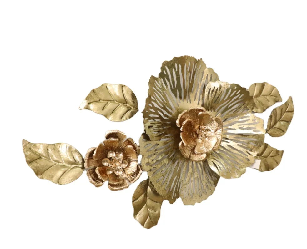 

Modern home art living room decoration golden metal wall decoration, Gold