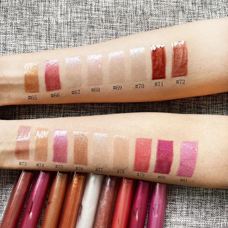 

Women cosmetics private label shimmer lip gloss