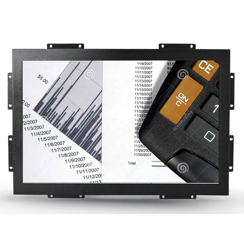 

Customize  IPS panel metal case industrial Monitor High Brightness lcd open frame monitor, Black