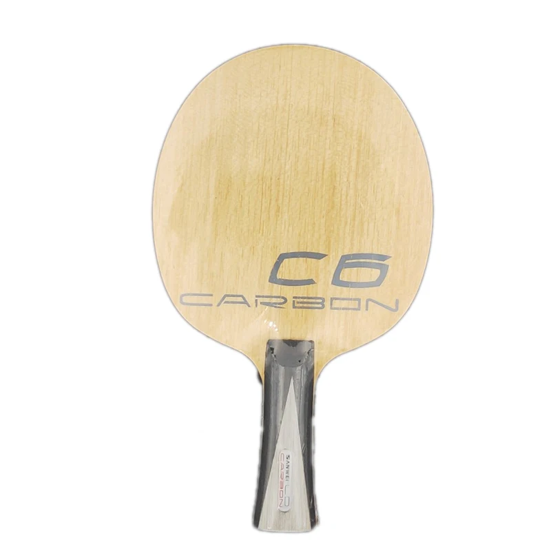 

SANWEI C6 LD 5 wood 2 carbon ping pong bat blade table tennis, Wood color